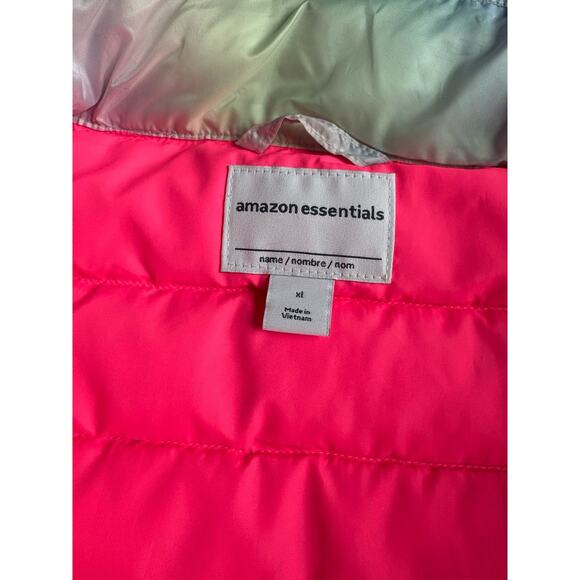 Girls' Rainbow Quilted Puffer Vest with Zip Closure Amazon Essential size XL - Picture 3 of 7